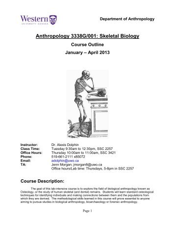 Course Outline - Anthropology - University of Western Ontario