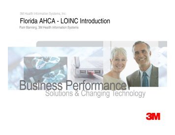 Florida AHCA - LOINC Introduction - HCUP