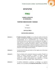 Partido InnovaciÃ³n y Unidad â Social DemÃ³crata (PINU) - Tribunal ...