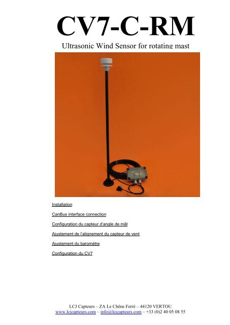 Ultrasonic Wind Sensor for rotating mast - Mantsbrite