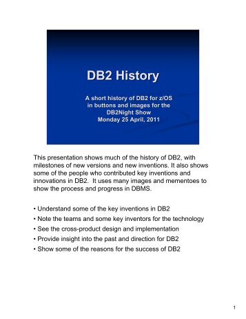 DB2 History - DBI Software