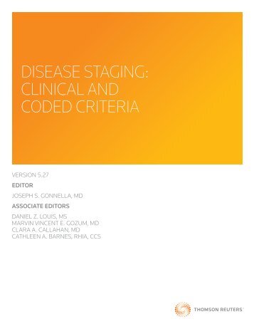 Disease staging: CliniCal anD CoDeD Criteria - HCUP