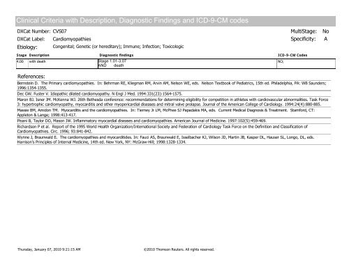 Disease staging: CliniCal anD CoDeD Criteria - HCUP