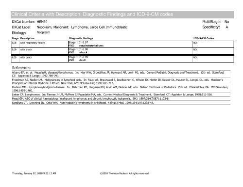 Disease staging: CliniCal anD CoDeD Criteria - HCUP