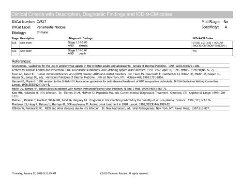 Disease staging: CliniCal anD CoDeD Criteria - HCUP