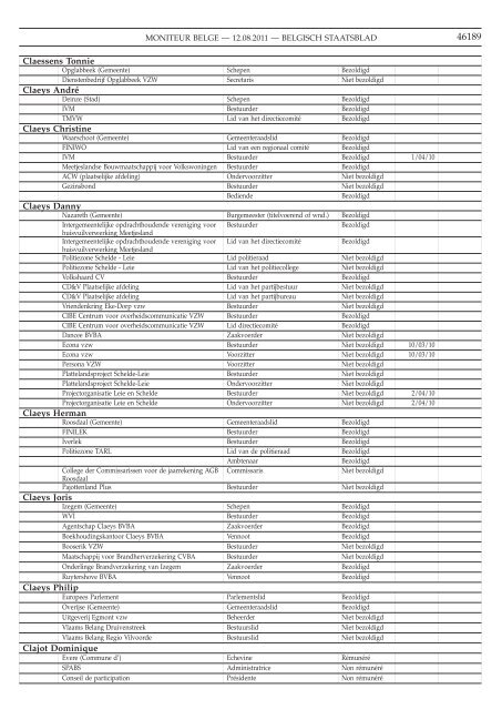 Staatsblad Moniteur - L'avenir