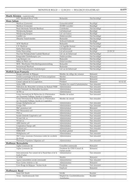 Staatsblad Moniteur - L'avenir