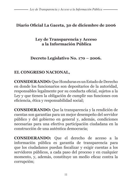 Ley de Transparencia - Copeco