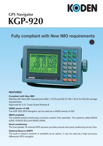 KGP-920 - Jason Marine Ltd.
