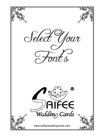 The quick brown fox jumps over a lazy dog - Saifee Wedding Cards