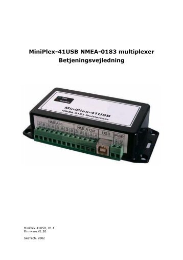 MiniPlex-41USB NMEA-0183 multiplexer ... - Seatech
