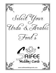 urdu+arabic font's - Saifee Wedding Cards