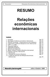 RESUMO RelaÃ§Ãµes econÃ´micas internacionais