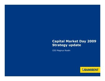 Capital Market Day 2009 Strategy update - Ramirent