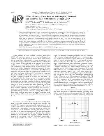 Effect of Slurry Flow Rate on Tribological, Thermal, and Removal ...