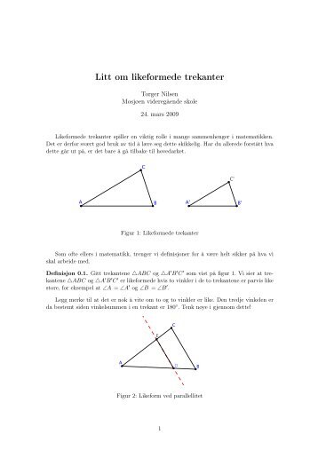 Litt om likeformede trekanter - itslearning