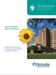 Liver Transplant Patient Handbook - Methodist Health System