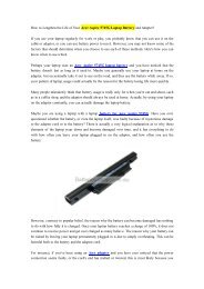 How to Lengthen the Life of Your Acer Aspire 5745G Laptop Battery and Adapter?.pdf