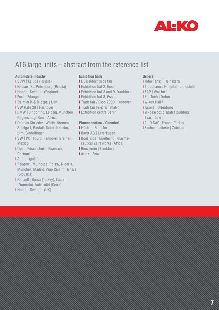 AIR-HANDLING-UNITS AT6 â€“ FOR BIG AIR-VOLUMES - AL-KO