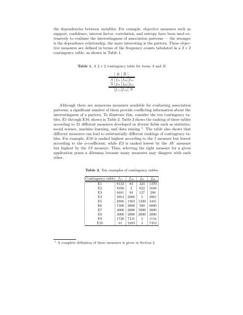 Selecting the Right Objective Measure for Association Analysis*