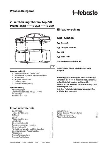 Wasser-Heizgerät Zusatzheizung Thermo Top Z ... - MOTOR-TALK.de
