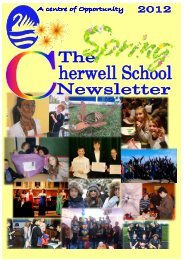 Â© The Cherwell School Spring Newsletter, March 2012 Page