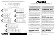 CAMSHELVINGÂ® ASSEMBLY INSTRUCTIONS - Cambro