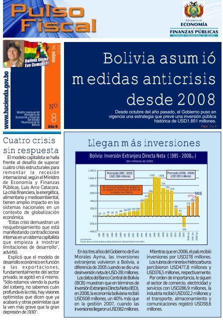 Bolivia asumió medidas anticrisis desde 2008 - Ministerio de ...