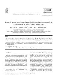 Research on electron impact inner-shell ionization by means of the ...