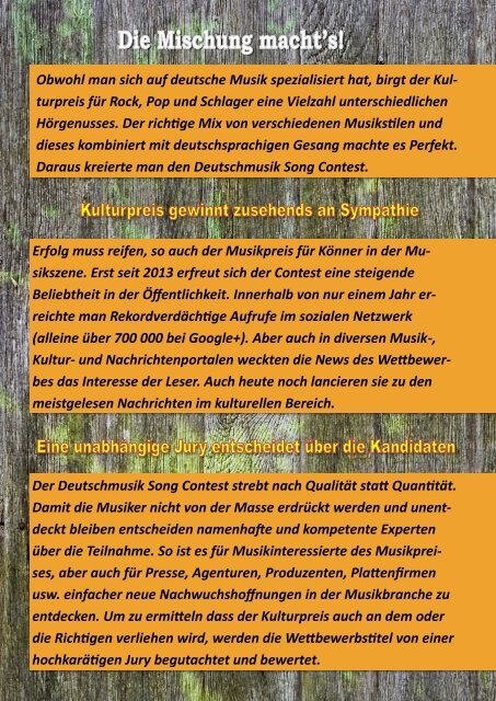 Deutschmusik-Song-Contest-Magazin