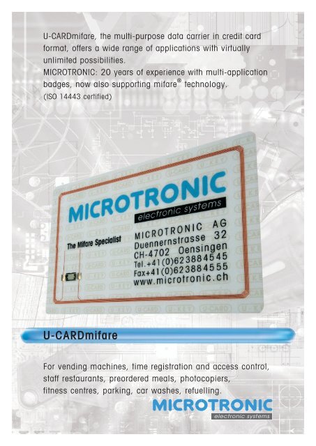 U-CARDmifare - Microtronic US