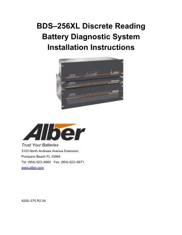 BDS-256XL Discrete Reading Installation Guide - Alber