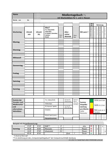 zum Tagebuch (pdf) - Mediengewalt