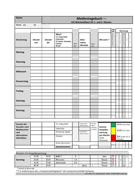 zum Tagebuch (pdf) - Mediengewalt