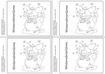 Winterwörtertürme Winterwörtertürme ... - Zaubereinmaleins