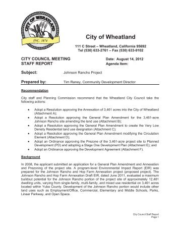 Johnson Rancho.pdf - City of Wheatland