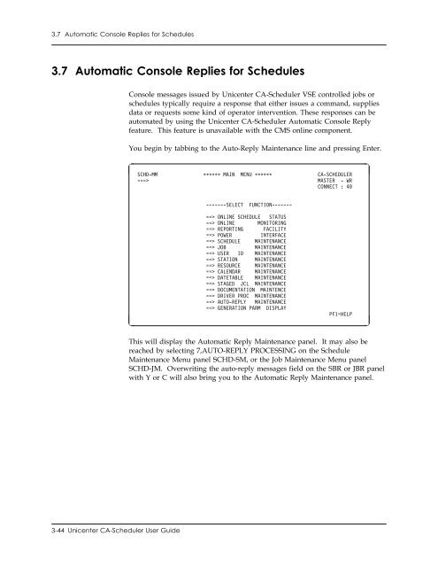 Unicenter CA-Scheduler Job Management for VSE User Guide