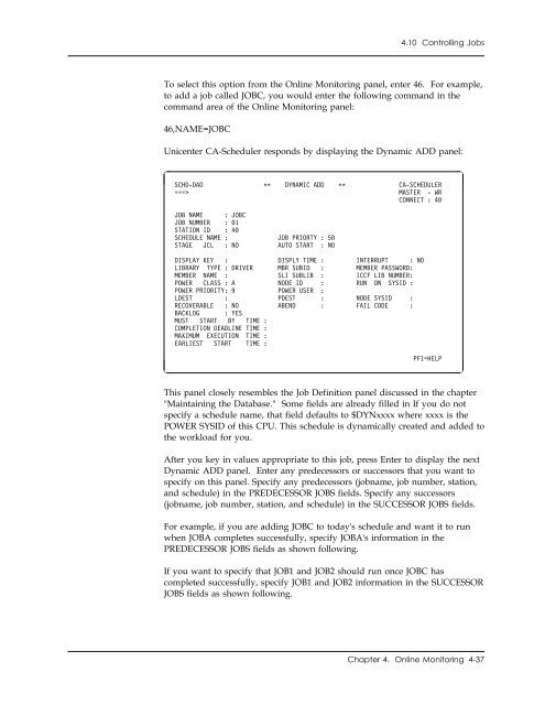 Unicenter CA-Scheduler Job Management for VSE User Guide