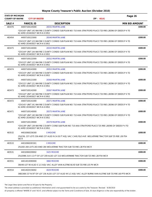 Properties Identified for Foreclosure - Bid4Assets.com