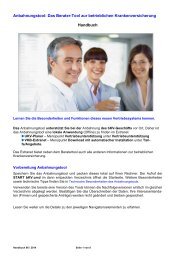 Anbahnungstool: Das Berater-Tool zur betrieblichen Krankenversicherung Handbuch