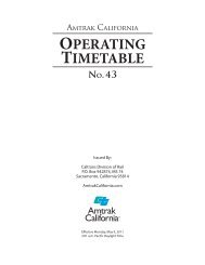 Amtrak California Operating Timetable