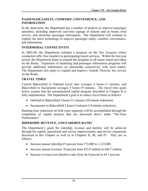 California State Rail Plan 2005-06 to 2015-16