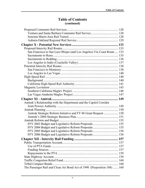 California State Rail Plan 2005-06 to 2015-16