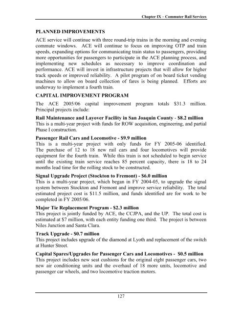 California State Rail Plan 2005-06 to 2015-16