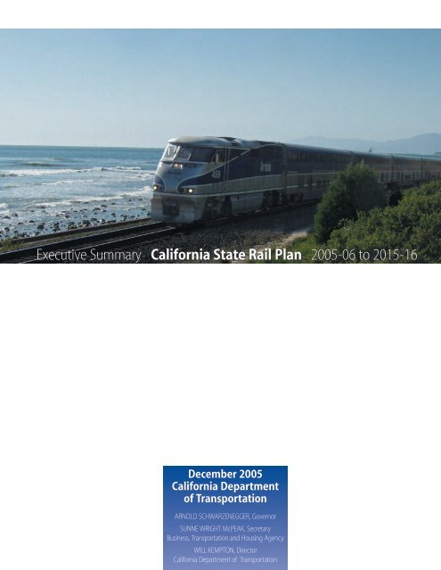 California State Rail Plan 2005-06 to 2015-16