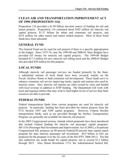 California State Rail Plan 2005-06 to 2015-16