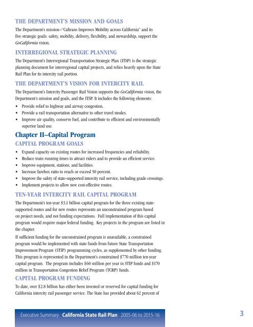 California State Rail Plan 2005-06 to 2015-16