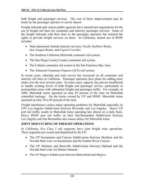 California State Rail Plan 2005-06 to 2015-16