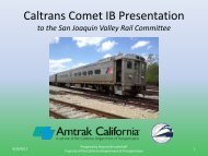 Caltrans Comet IB Presentation to the Federal Railroad Administration