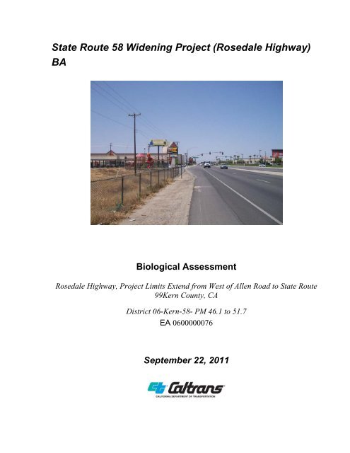 State Route 58 Widening Project - Bakersfield Freeways